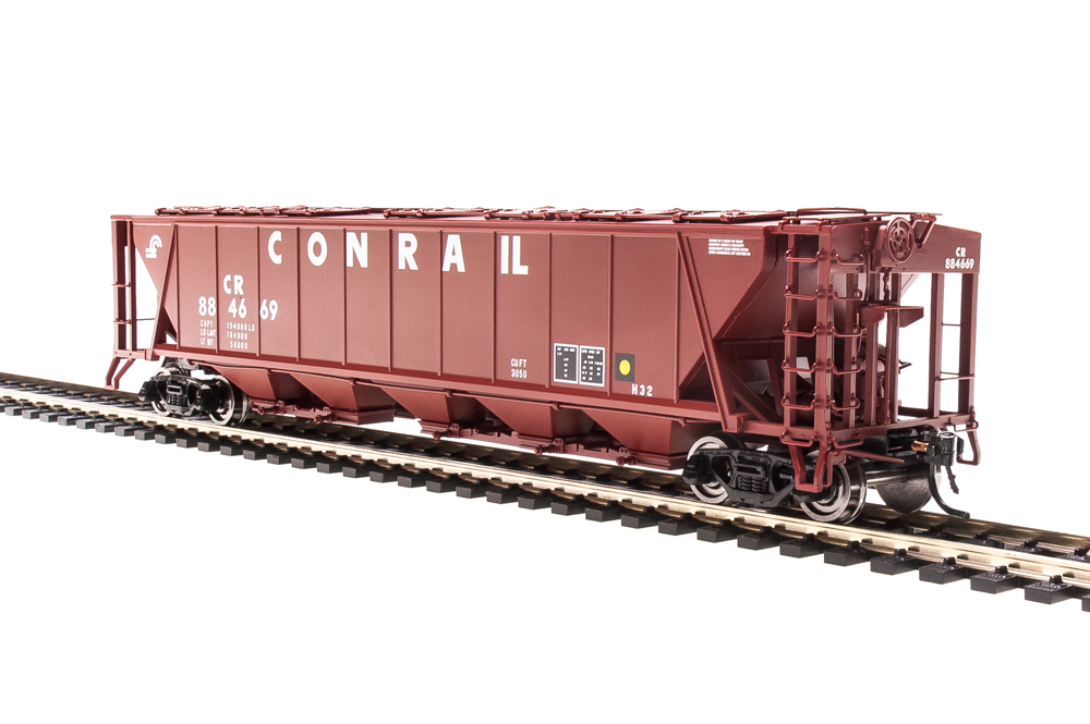 H32 Covered Hopper, Conrail, Red with White Lettering, 2-pack - Click Image to Close