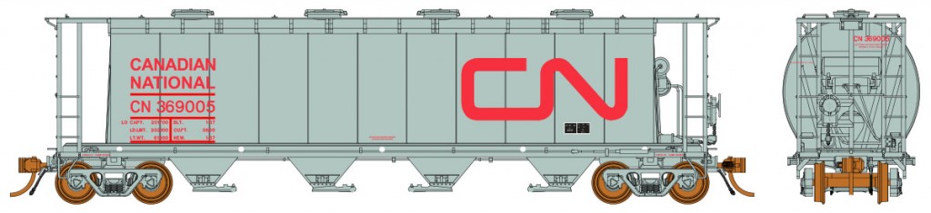 3800 CF Covered Hopper - CN 369005 (Delivery) - Click Image to Close