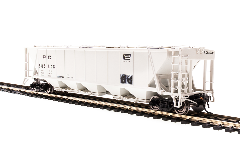 H32 Cov Hopper, Penn Central, Gray with Black Lettering, 2-pack - Click Image to Close