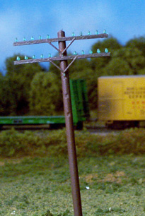 HO Telephone Poles 2 Arm - Click Image to Close