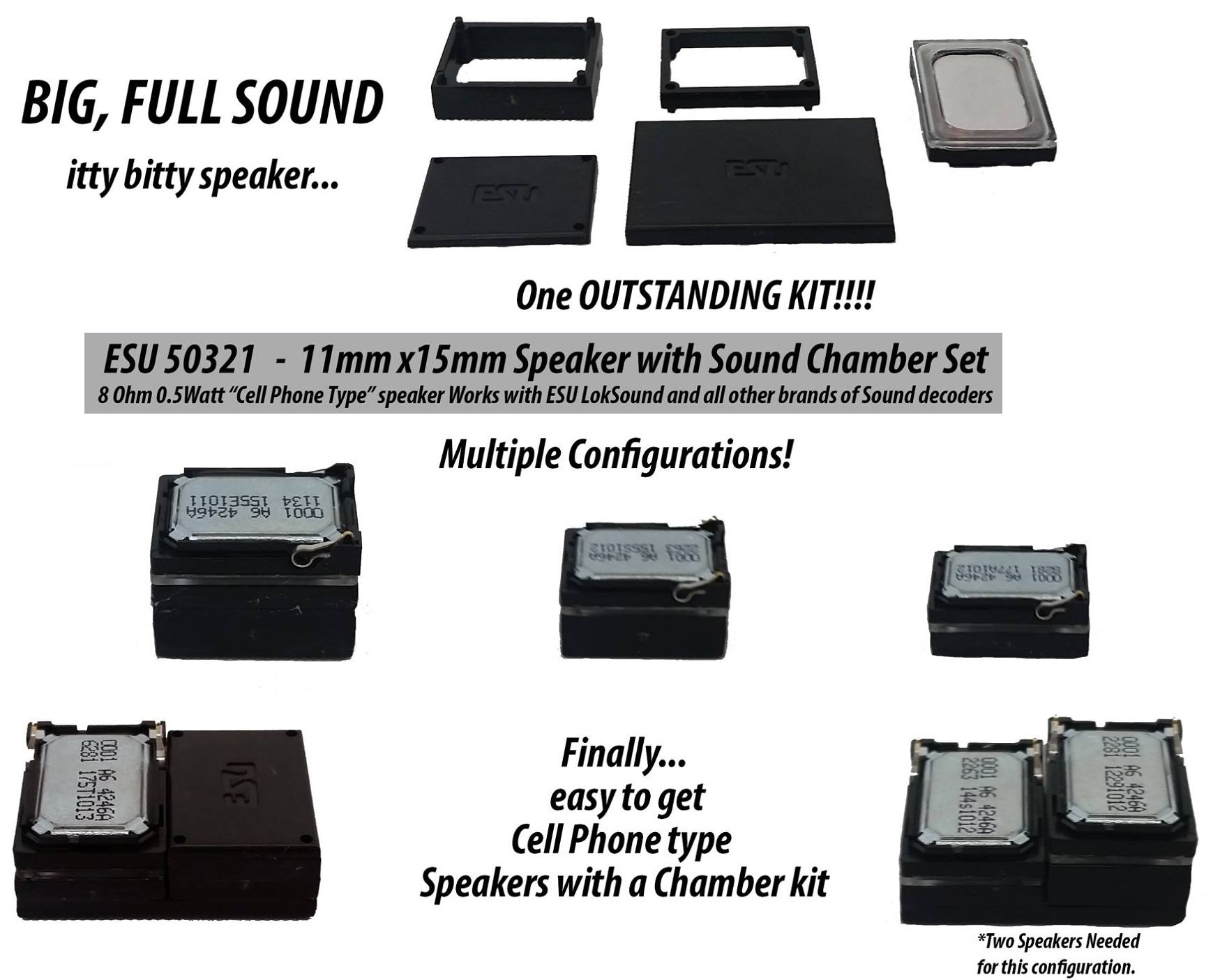 50321 Loudspeaker 15mm x 11mm, 8 Ohm - Click Image to Close